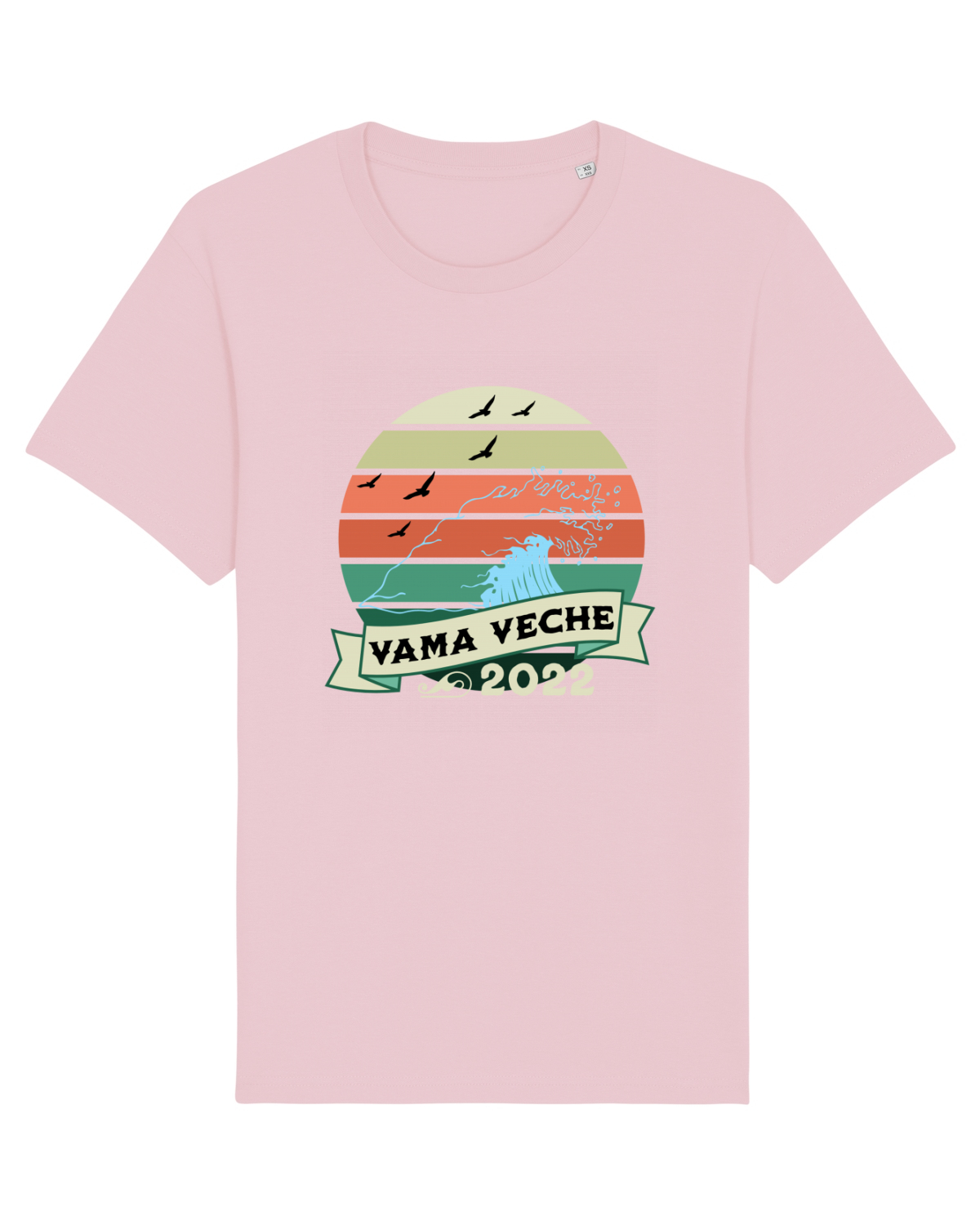 Tricou mânecă scurtă Unisex Rocker Cotton Pink