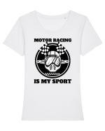Motor Racing Is My Sport Tricou mânecă scurtă guler larg fitted Damă Expresser