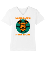 Motor Racing Is My Sport Tricou mânecă scurtă guler V Bărbat Presenter