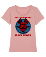 Motor Racing Is My Sport Tricou mânecă scurtă guler larg fitted Damă Expresser
