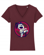 Karate Dog Tricou mânecă scurtă guler V Damă Evoker