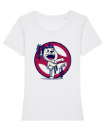 Karate Dog Tricou mânecă scurtă guler larg fitted Damă Expresser