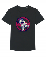 Karate Dog Tricou mânecă scurtă guler larg Bărbat Skater