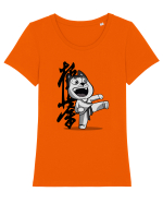 Karate Dog Tricou mânecă scurtă guler larg fitted Damă Expresser