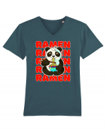 Ramen Panda Tricou mânecă scurtă guler V Bărbat Presenter