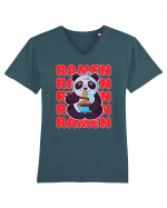 Ramen Panda Tricou mânecă scurtă guler V Bărbat Presenter