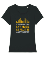 Jazz Music Tricou mânecă scurtă guler larg fitted Damă Expresser