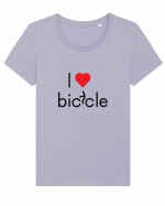 I Love Bicycle Tricou mânecă scurtă guler larg fitted Damă Expresser