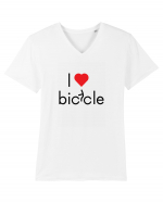 I Love Bicycle Tricou mânecă scurtă guler V Bărbat Presenter