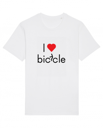 I Love Bicycle White