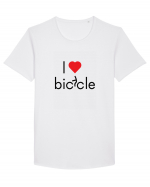 I Love Bicycle Tricou mânecă scurtă guler larg Bărbat Skater