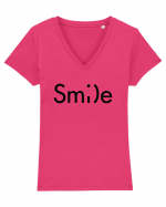 Smile Tricou mânecă scurtă guler V Damă Evoker