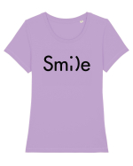 Smile Tricou mânecă scurtă guler larg fitted Damă Expresser
