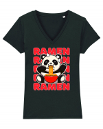 Ramen Panda Tricou mânecă scurtă guler V Damă Evoker