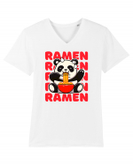Ramen Panda Tricou mânecă scurtă guler V Bărbat Presenter
