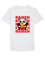 Ramen Panda Tricou mânecă scurtă guler larg Bărbat Skater