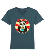 Ramen Panda Tricou mânecă scurtă guler V Bărbat Presenter