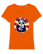 Ramen Panda Tricou mânecă scurtă guler larg fitted Damă Expresser