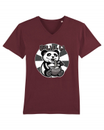 Ramen Panda Tricou mânecă scurtă guler V Bărbat Presenter