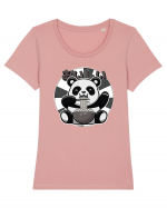 Ramen Panda Tricou mânecă scurtă guler larg fitted Damă Expresser