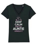 AUNTIE Tricou mânecă scurtă guler V Damă Evoker