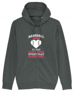 BASEBALL MOM Hanorac cu fermoar Unisex Connector