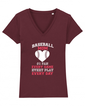 BASEBALL MOM Burgundy