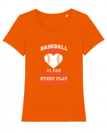 BASEBALL MOM Bright Orange