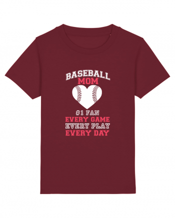 BASEBALL MOM Burgundy