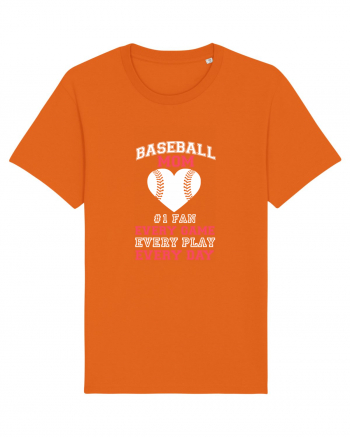 BASEBALL MOM Bright Orange