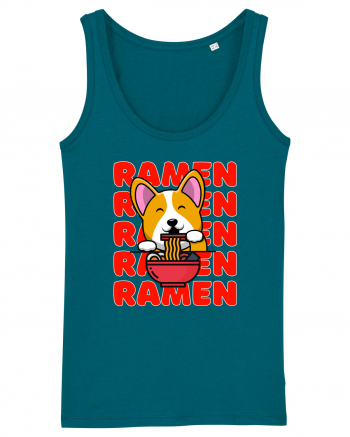 Kawaii Corgi Eating Ramen Ocean Depth