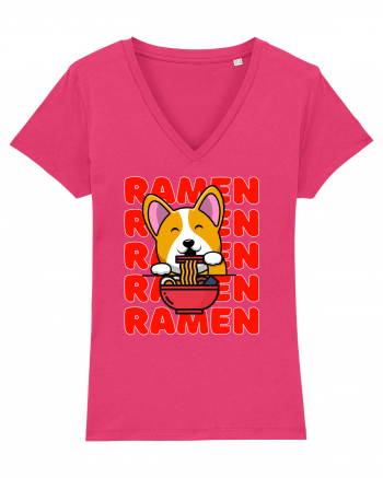 Kawaii Corgi Eating Ramen Raspberry