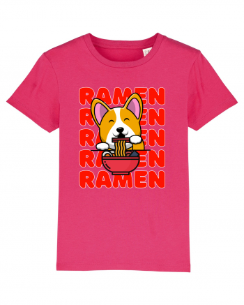 Kawaii Corgi Eating Ramen Raspberry