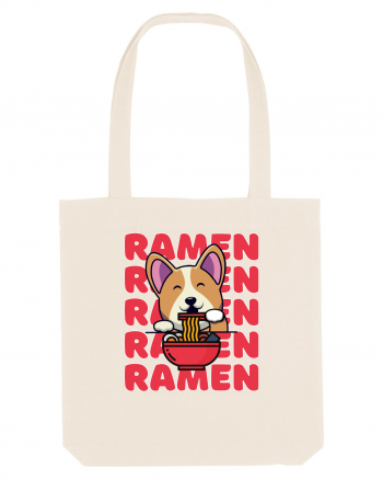 Kawaii Corgi Eating Ramen Natural