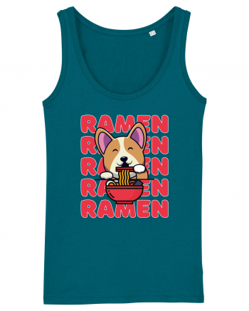 Kawaii Corgi Eating Ramen Ocean Depth