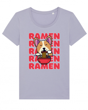 Kawaii Corgi Eating Ramen Lavender