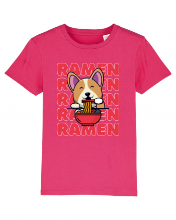 Kawaii Corgi Eating Ramen Raspberry