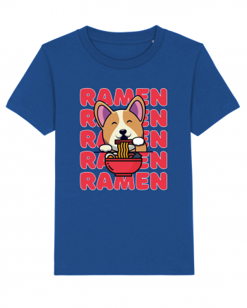 Kawaii Corgi Eating Ramen Majorelle Blue