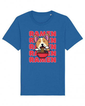 Kawaii Corgi Eating Ramen Royal Blue