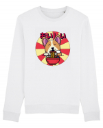 Kawaii Corgi Eating Ramen Bluză mânecă lungă Unisex Rise