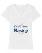 Count your blessings Tricou mânecă scurtă guler V Damă Evoker