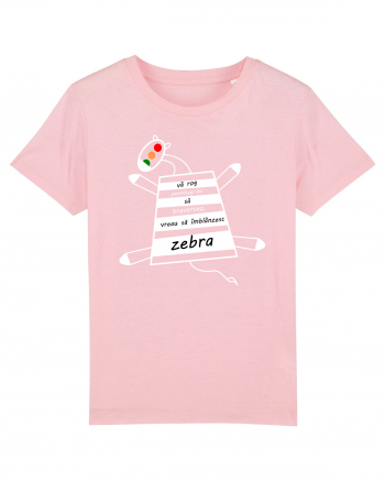 Zebră Cotton Pink