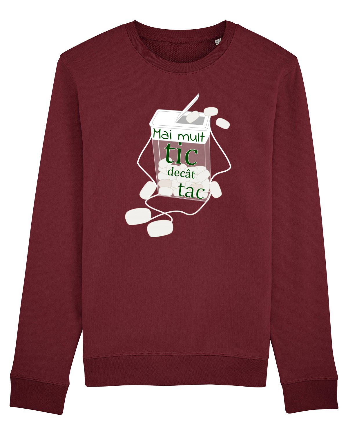 Bluză mânecă lungă Unisex Rise Burgundy