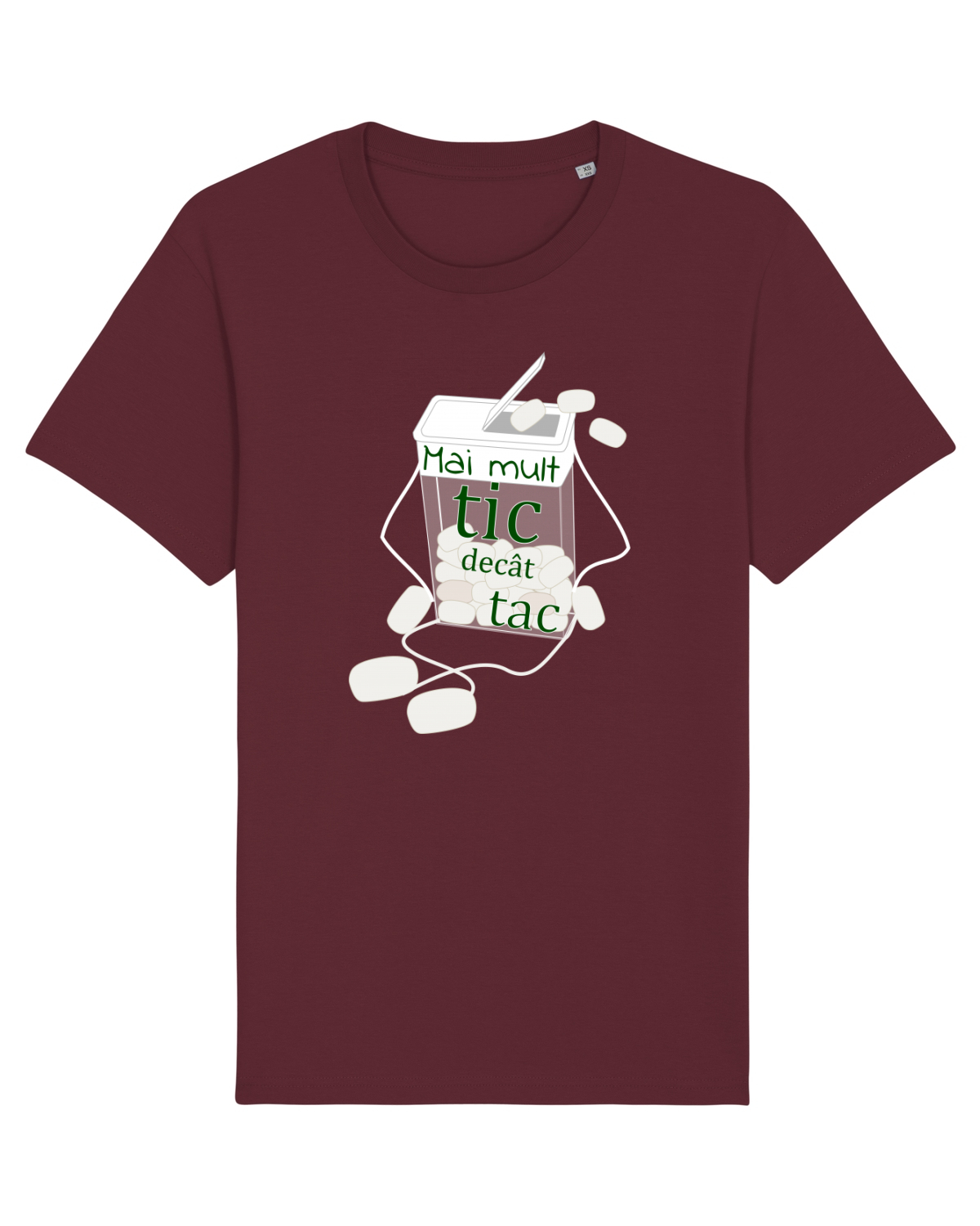 Tricou mânecă scurtă Unisex Rocker Burgundy