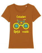 Ochelari de spiță nobilă Tricou mânecă scurtă guler larg fitted Damă Expresser