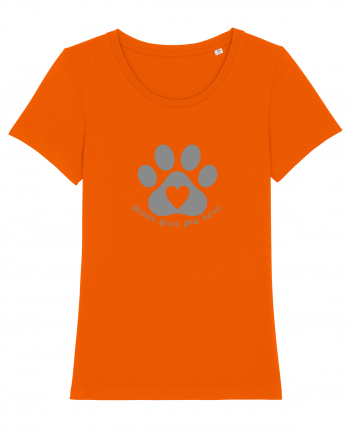 Place / Pwace your paw here Bright Orange