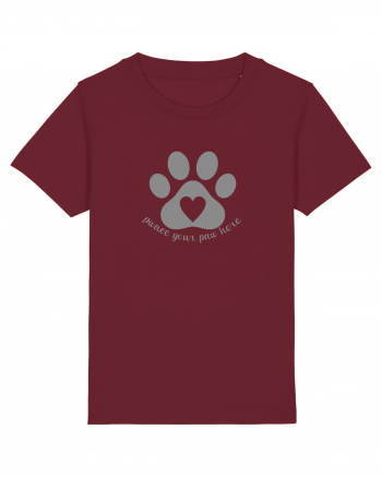 Place / Pwace your paw here Burgundy