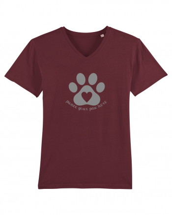 Place / Pwace your paw here Burgundy