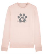 Place / Pwace your paw here Bluză mânecă lungă Unisex Rise