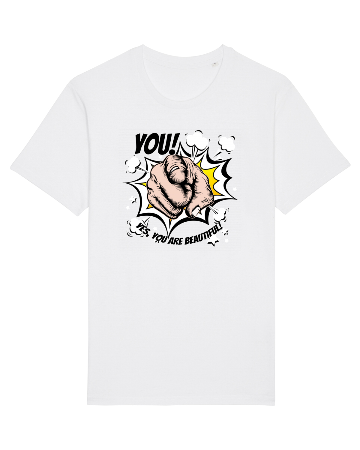 Tricou mânecă scurtă Unisex Rocker White